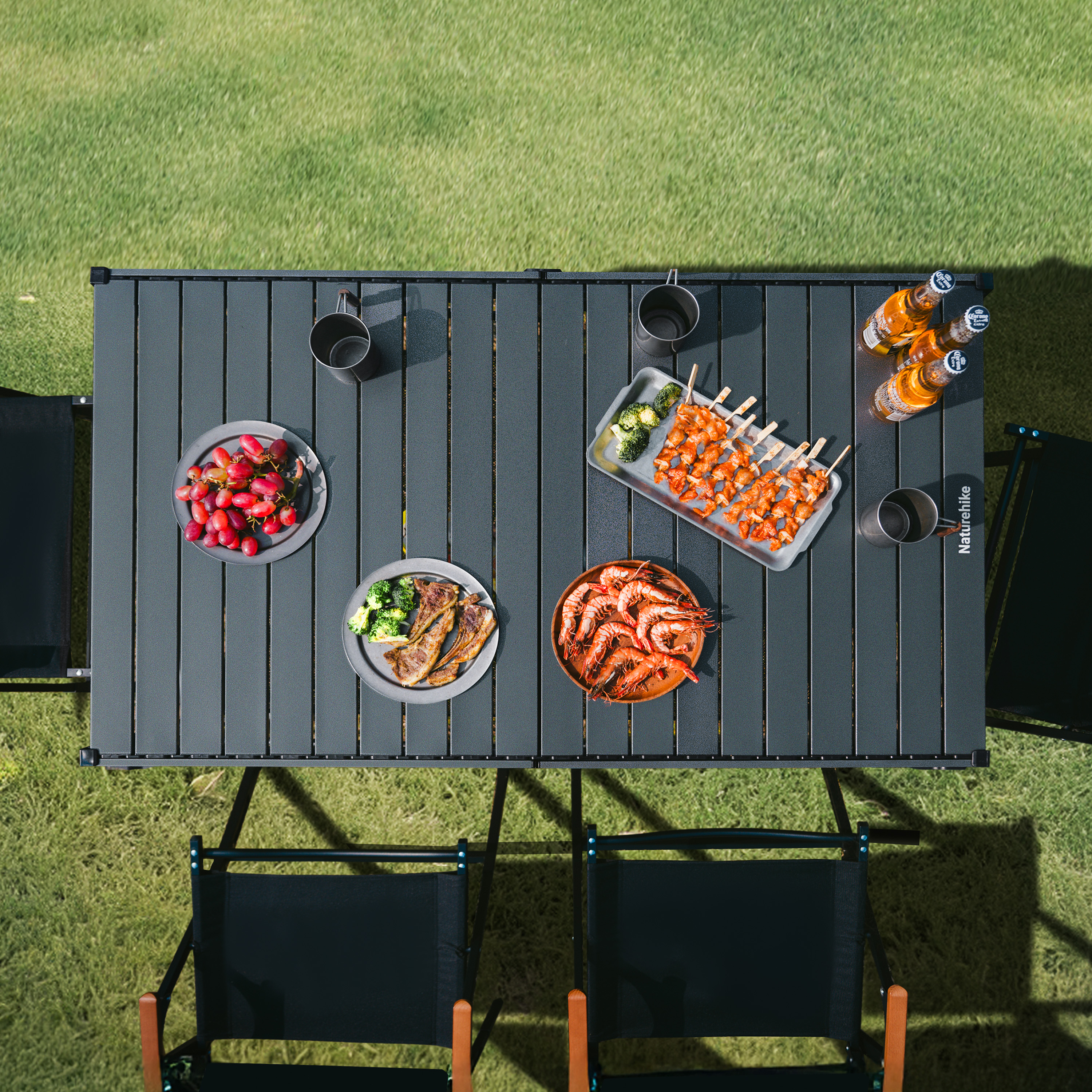 Naturehike rolovací hliníkový stolek Simple star H01 - černý